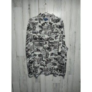 Puritan Button Up Short Sleeve Motorcycle Cafe Racer 100% Rayon 3XL